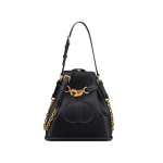 Medium C'est Dior Bag  Black CD-Embossed Calfskin
