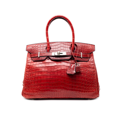Rouge H Matte Niloticus Crocodile Birkin 30