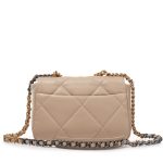 Beige Quilted Lambskin Chanel 19 - Image 3