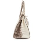 White Matte Crocodile Niloticus Himalaya Birkin 30 - Image 3