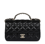 Mini Rectangular Crystal Top Handle Flap Bag