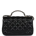 Mini Rectangular Crystal Top Handle Flap Bag - Image 3
