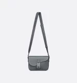 Small Saddle Messenger Bag with Flap - Image 4